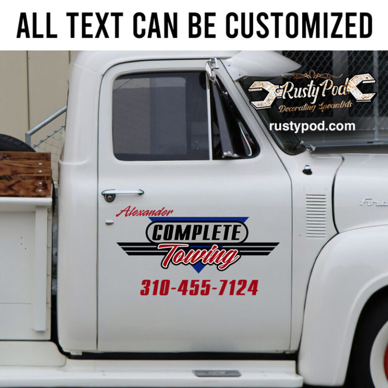 personalized towing truck collision garage sign sticker 12311 ...