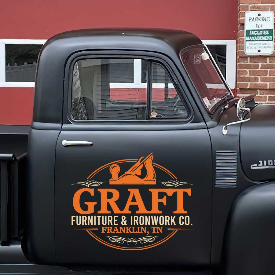 Personalized carpenter pinstriping lettering sticker 11482 - Image 3