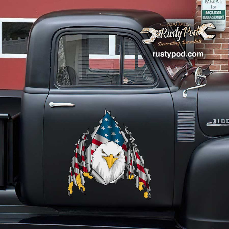 personalized patriot decal us flag and eagle motorcycle decal truck ...