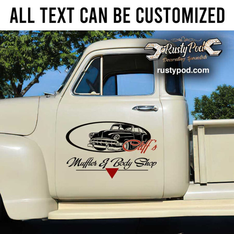 personalized body shop sign garage lettering sign rat rod door art ...