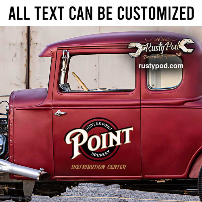 personalized distribution company sign brewery sign vintage pickup ...