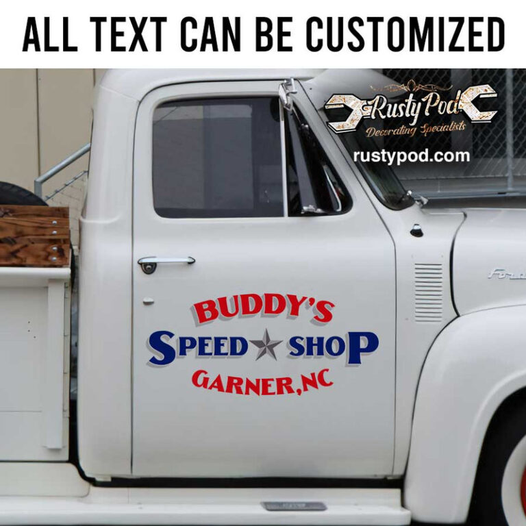 personalized speed shop sign garage lettering door sign hot rod ...