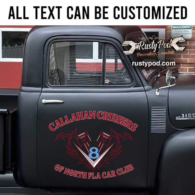 V8 Sign personalized v8 engine lettering sign pinstriping sign hot rod door art ...