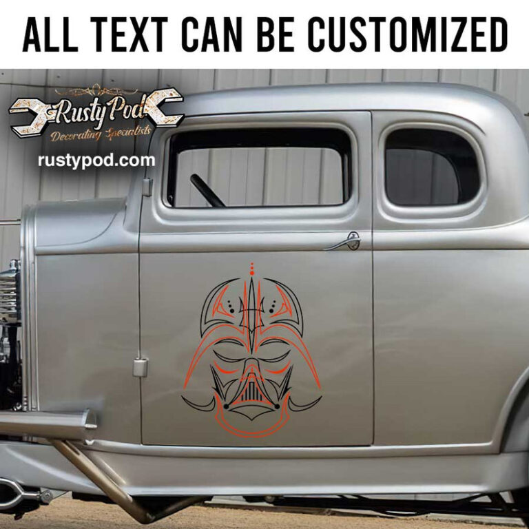 Rod Mask Image personalized pinstriping vader mask hot rod door art rat rod sign ...