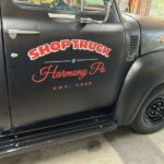 personalized old school lettering decal for truck garage lettering sticker 12171