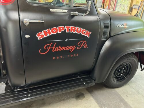 personalized old school lettering decal for truck garage lettering sticker 12171 photo review