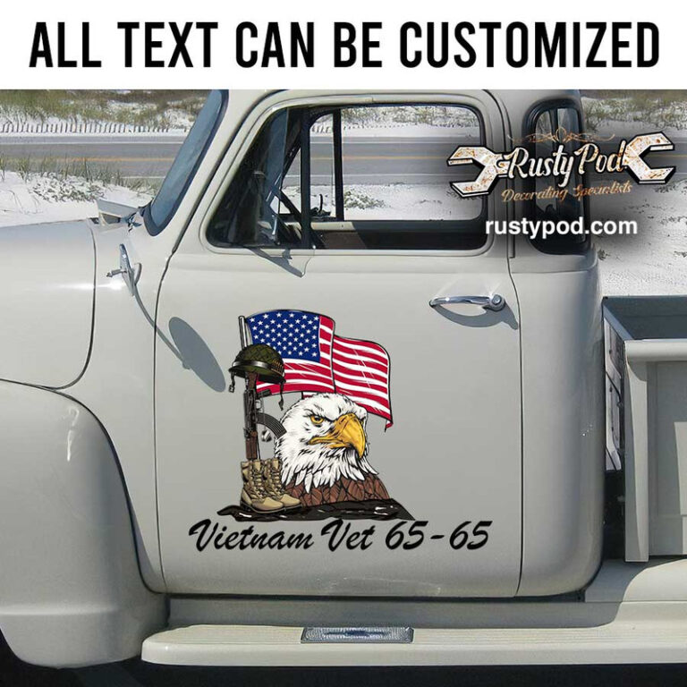 personalized veteran shop truck lettering us flag lettering hand paint ...