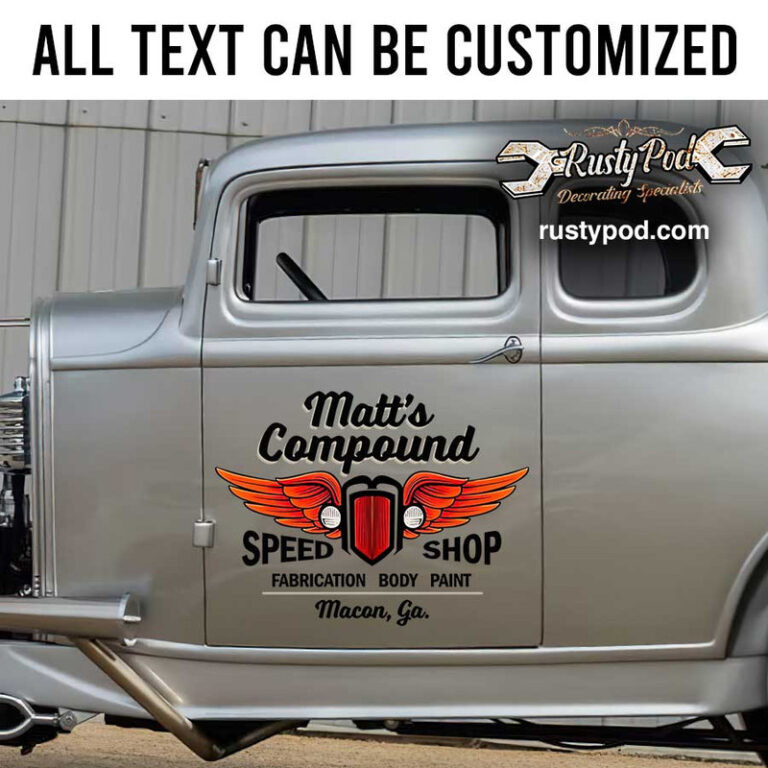 Sticker Eye Flying Crowned Sticker Kustom Rockab