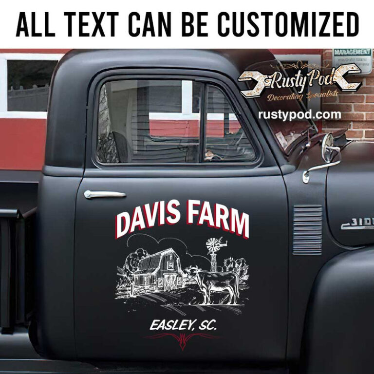 personalized farm door sign ranch lettering sign kustom kulture vehicle ...