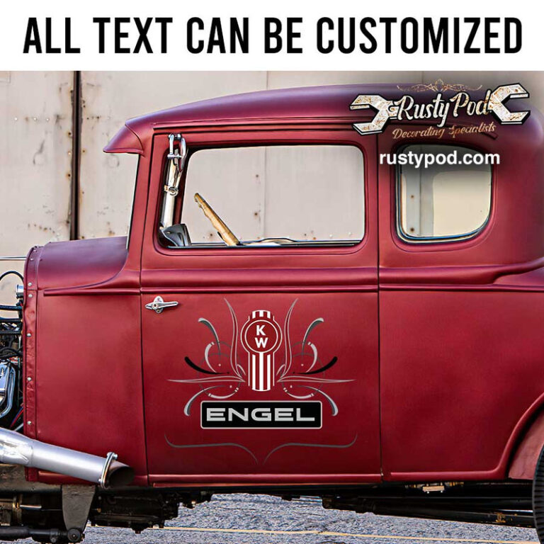 personalized k whooper kenworth pinstriping sign truck graphix sticker ...