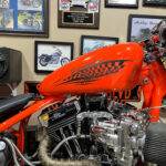 personalized motorcycle gas tank decal checkered flag lettering sticker 12821