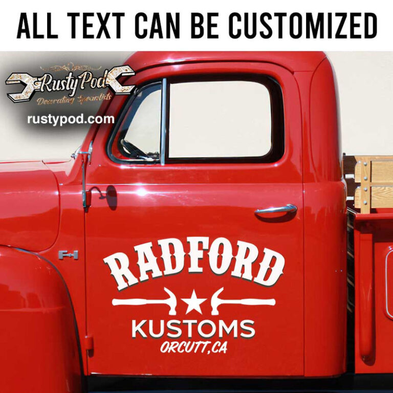 personalized hot rod lettering door sign hammer and star icon lettering ...