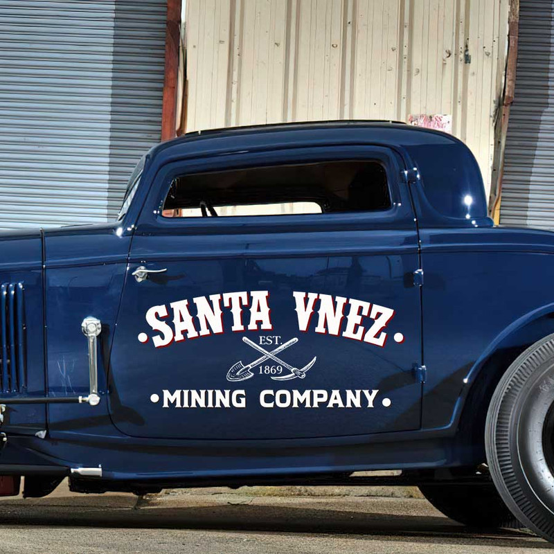 personalized mining company door sign shop truck sign hot rod car lettering vintage truck lettering sticker 13037 - Image 3