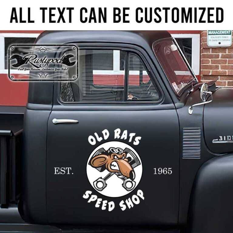 Cssr Lettering personalized old rat speed shop lettering car lettering decal crossing ...