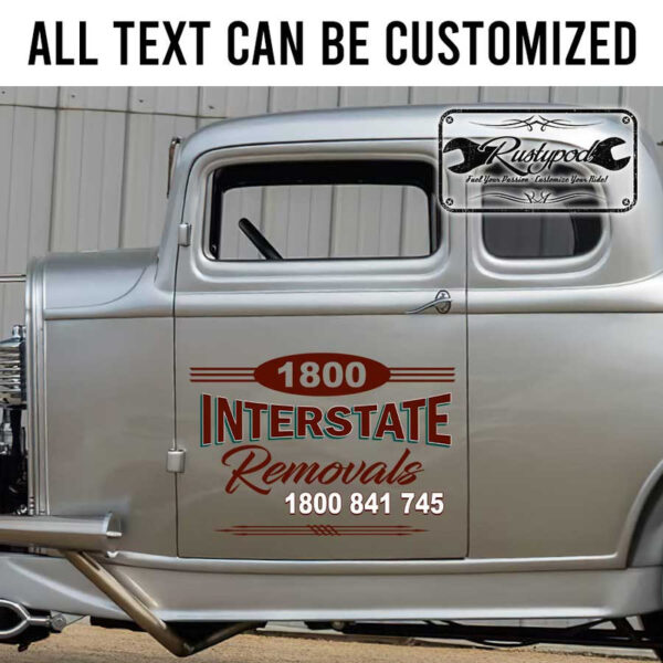 personalized pinstriping lettering vehicle lettering sign shop truck sign writing company door sign sticker 13214