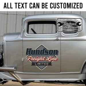 personalized freight line company lettering truck graphix company door sign sticker 13252