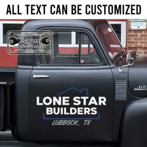 personalized construction company door sign vehicle lettering sign sticker 13259