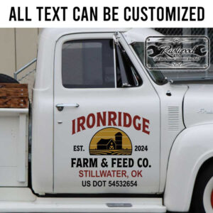 personalized farm lettering breeding farm sign truck graphics usdot lettering sticker 13261