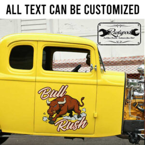 personalized truck lettering graphics farm truck sign bull lettering sticker 13264