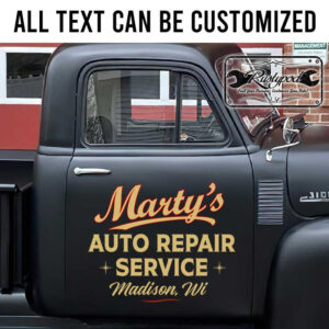 personalized car lettering hot rod lettering rat rod door art shop truck lettering auto repair service lettering sticker 13267