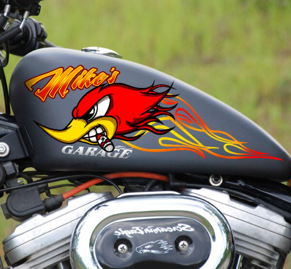 personalized mr horse power motorcycle fuel tank decal 10969 - Image 3