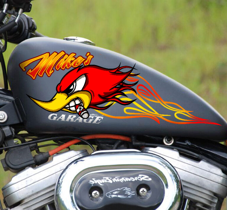 personalized mr horse power motorcycle fuel tank decal 10969 - Rustypod ...