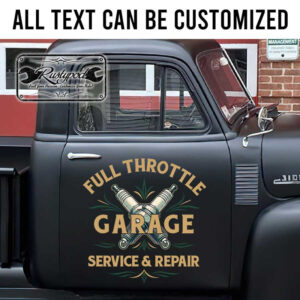 personalized pinstriping crossing spark plug garage lettering door sign shop truck door sign hot rod lettering sticker 13299