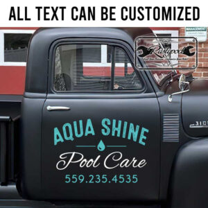 personalized pool car lettering sign company door sign vehicle lettering sticker 13316