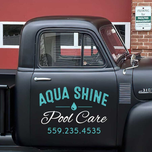 personalized pool car lettering sign company door sign vehicle lettering sticker 13316 - Image 3