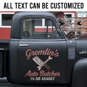 personalized auto butcher lettering bbq house lettering custom culture sticker 13322