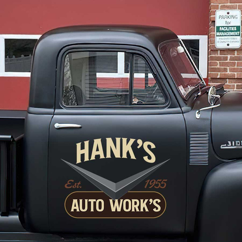 personalized hot rod garage lettering shop truck door art truck graphics speed shop sign sticker 13332 - Image 3