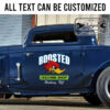 personalized red woodpecker machine shop lettering sign hot rod lettering garage sign sticker 13341