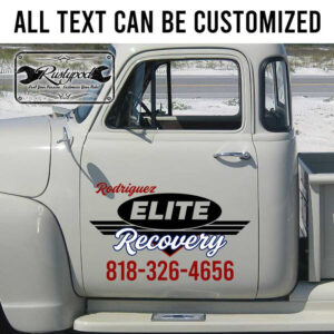 personalized recovery service garage lettering door sign company lettering towing truck company sign sticker 13351