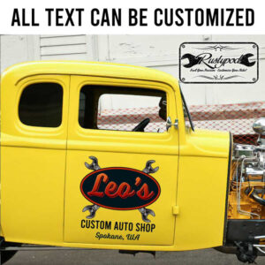 personalized crossing wrenches garage lettering company door sign recovery garage sign writing sticker 13355