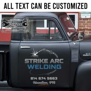 personalized welding company sign metal work door sign sticker 13358