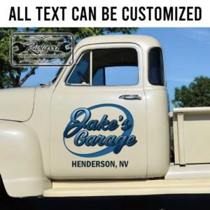 personalized garage lettering hot rod lettering shop truck door art speed shop sign sticker 13371