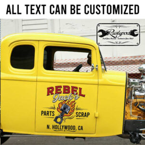 personalized pats garage lettering piston lettering door sign shop truck door art sticker 13378