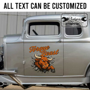 personalized torque beast lettering torque garage lettering hot rod lettering sticker 13380