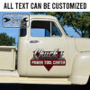 personalized truck graphics garage lettering shop truck door art company door sign sticker 13387