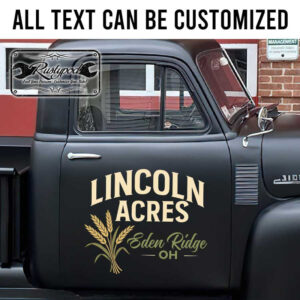 personalized farm sign acres lettering agriculture sign tractor lettering sticker 13397