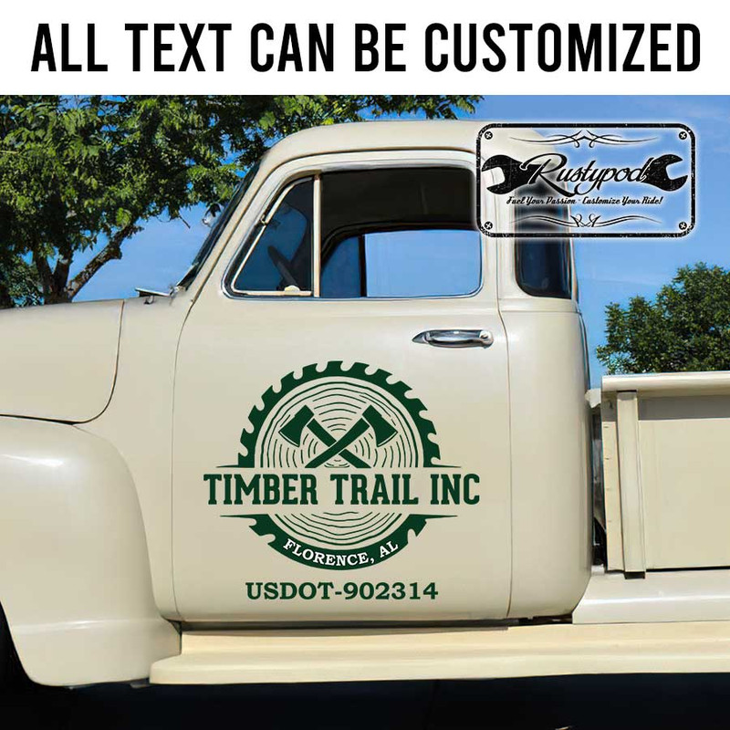 personalized timber sign wood working sticker 13404