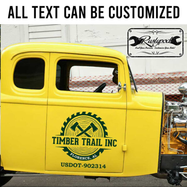 personalized timber sign wood working sticker 13404 - Image 2