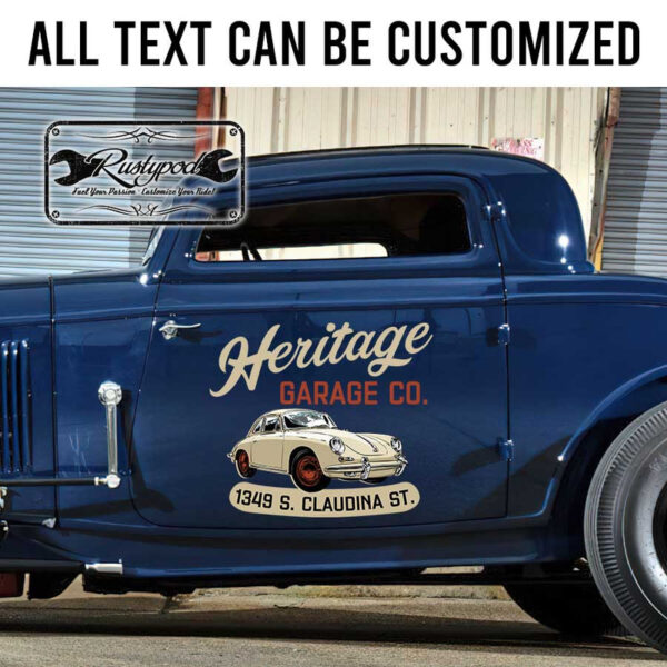personalized garage lettering workshop lettering door sign shop truck lettering sticker 13407 - Image 2