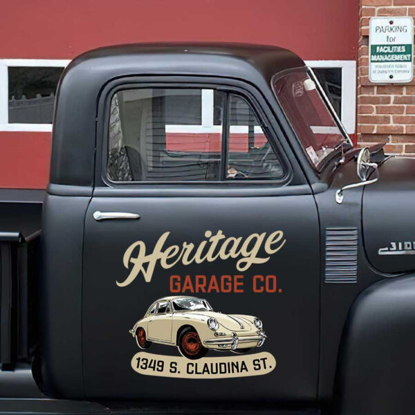 personalized garage lettering workshop lettering door sign shop truck lettering sticker 13407 - Image 3
