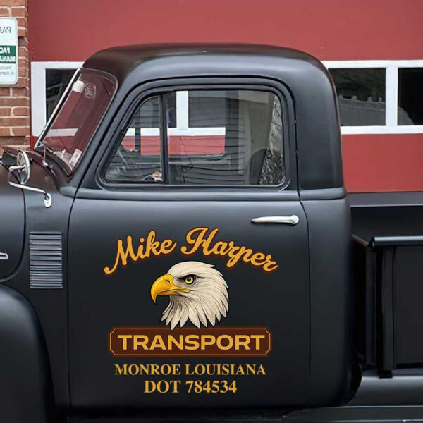 personalized us eagle truck graphics lettering us dot lettering company door sign sticker 13411 - Image 3