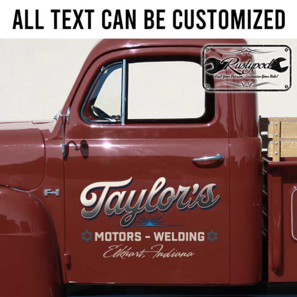 personalized welding lettering ironwork lettering compay lettering vehicle lettering sticker 13413 - Image 2