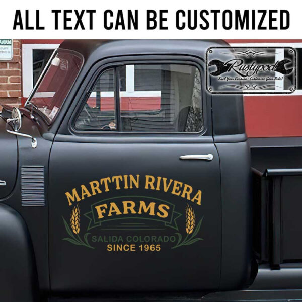 personalized farm lettering ranch door sign agriculture lettering tractor lettering sticker 13417