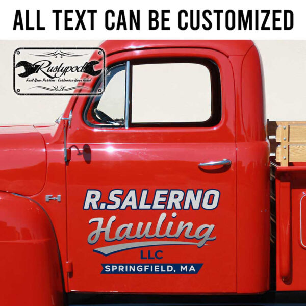 personalized transport company hauling sign truck graphics sticker 13418
