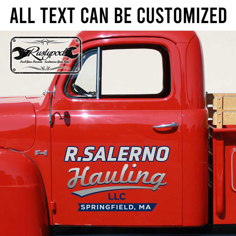 personalized transport company hauling sign truck graphics sticker 13418