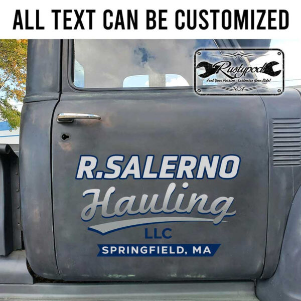 personalized transport company hauling sign truck graphics sticker 13418 - Image 2
